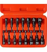 HORUSDY Magnetic Nut Driver Set | 15-Piece | Impact Nut Driver Set | SAE (1/4" to 9/16") and Metr...