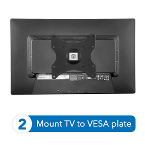 Mount TV to VESA plate