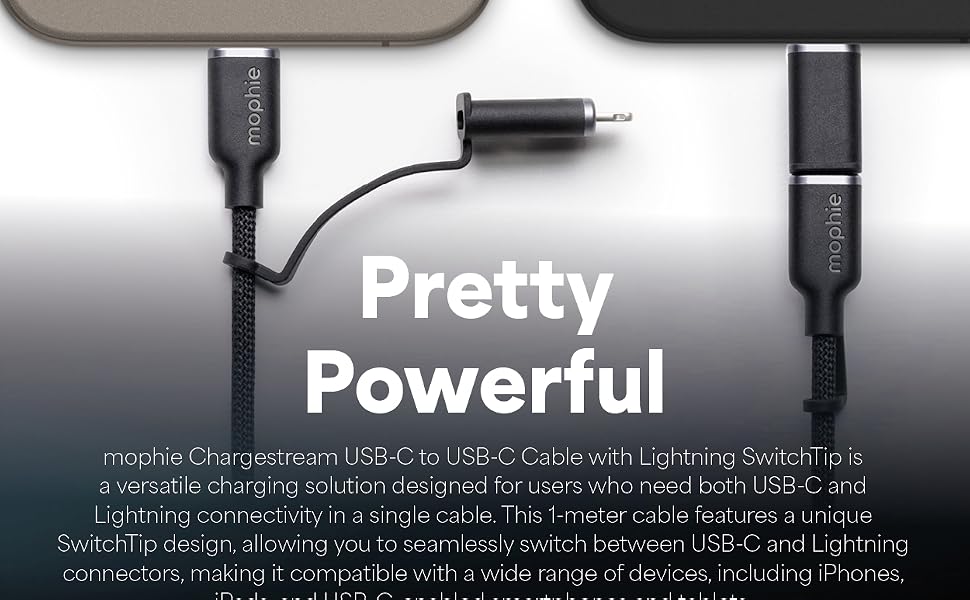 switch tip powerful 1 meter cable works with usbc and lightning.