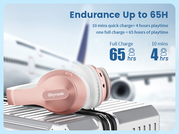 Endurance Up to 65H. 10 mins quick charge=4 hours playtime. one full charge=65 hours of playtime