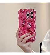 FABSPARK Case for iPhone 14 Pro Max,3D Meteorite Bubble Pattern Electroplate Plating Glossy Curly...