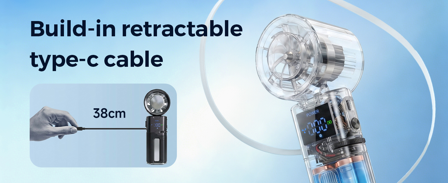 Retractable USB C Charging Cable 10W