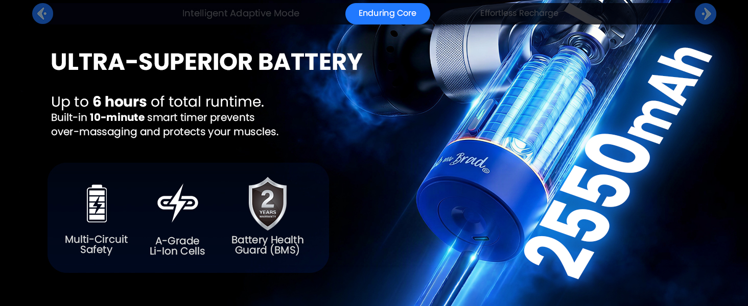 2550mAh battery