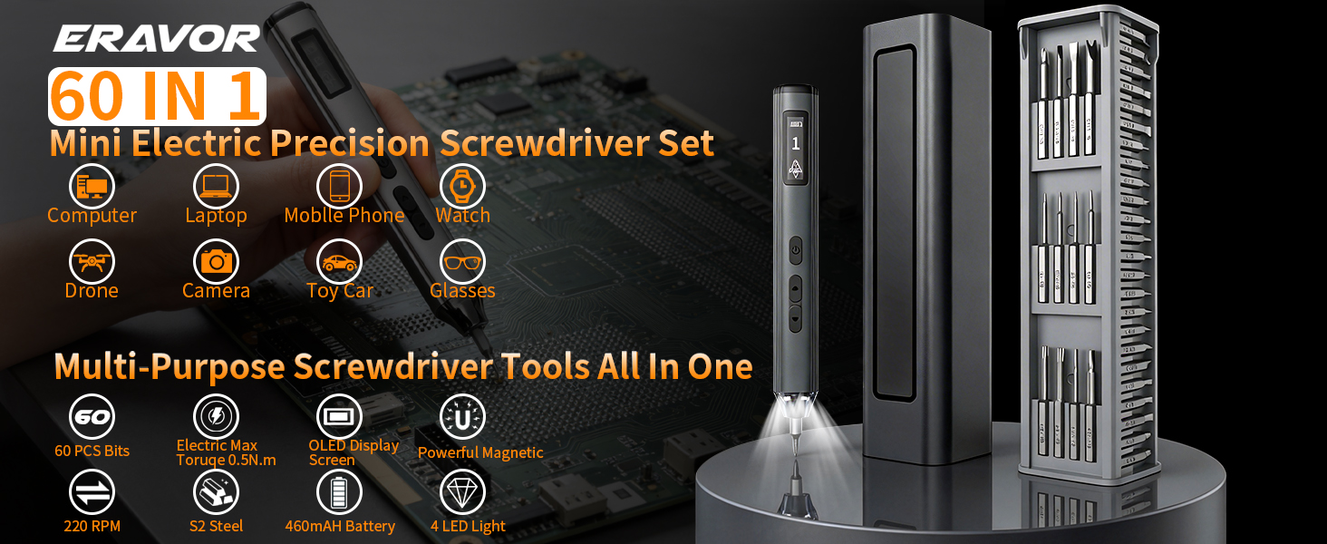 60 IN 1 Mini Electric Precision Screwdriver Set