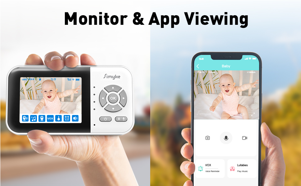 Video baby monitor WiFi smartphone