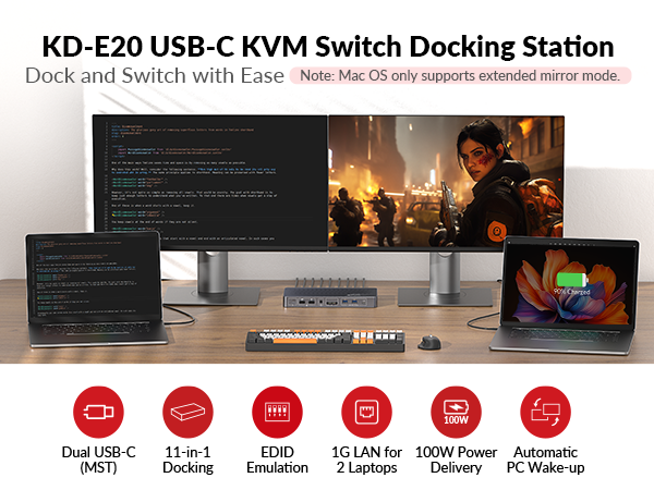 kvm switch docking station