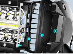 12 Inch 300W Triple Row Flood Spot Combo 30000LM Led Off Road Lights