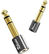 RIKSOIN Headphone Adapter, 2-Pack 6.35mm (1/4 Inch) Male to 3.5mm (1/8 Inch) Female Stereo Audio ...