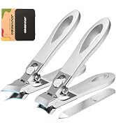 Toenail Clippers for Thick Toenails, Wide Jaw Opening Nail Clippers for Men, Heavy Duty Ingrown T...