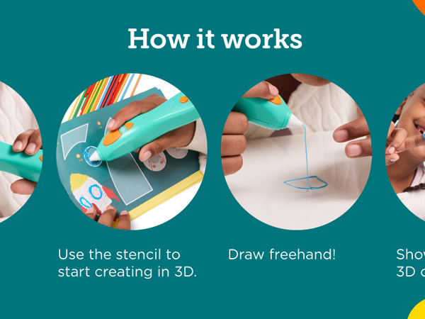 3Doodler Start+ 3D Printing Pen: How it works!