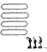 FIFCHALL [4 Pieces] 4 Inch Mini Chainsaw Chain, 4 Inch Replacement Chains for Cordless Electric P...