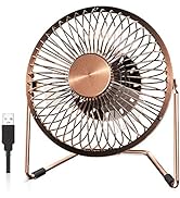 EasyAcc 6 Inch USB Desk Fan, 360°Rotation Small and Quiet,Powerful Portable Strong Airflow,Mini M...
