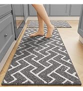 Kitchen Rugs Sets of 2-Colorful Non Slip Kitchen Mats for Floor-Thick,Moroccan Style Kitchen Deco...