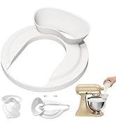 Maireien 2 in 1 Silicone Splash-Proof Flour Funnel, Splash Guard Cover For KitchenAid 4.5-6Qt Mix...