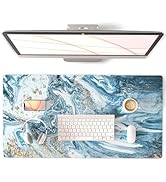 QIYI Large Desk Pad, Keyboard Mouse Pad Desktop Decor, Waterproof PU Leather Desk Cover Protector...
