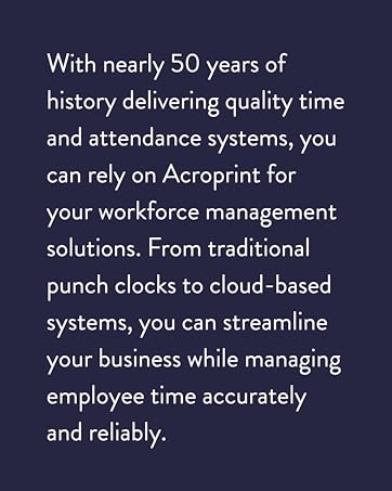 Acroprint time clock