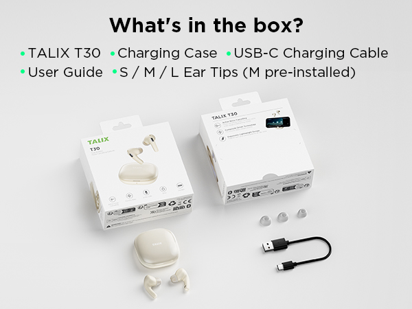 TALIX in-ear headphones