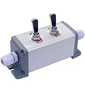 Twidec/2 Gang Toggle Switch Box 16A 250V SPST 2 Position 2 Pin ON/Off Rocker Toggle Switch Black ...