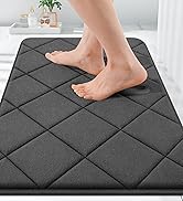 OLANLY Memory Foam Bath Mat 30x20, Ultra Soft and Absorbent Bathroom Rugs, Machine Washable, Comf...
