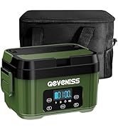 Geveniss Cordless Electric Lunch Box for Adults – Battery-Powered Heated Lunch Box Food Warmer wi...