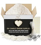 CraftBud Soy Candle Wax for Candle Making, Natural Soy Wax for Candle Making 10 lb Bag with Suppl...