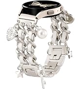 DaQin Stylish Metal Band Compatible with Samsung Galaxy Watch 7 Band/FE 6 5 4 40mm 44mm,Galaxy Ac...