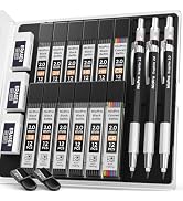 Nicpro 2mm Metal Mechanical Pencil Set with Case, 3PCS Lead Pencil Holder 2.0 mm with 144PCS Lead...