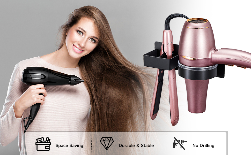 Hair Dryer Holder Wall Mounted