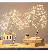 PEIDUO Fairy Light Spirit Tree, 2PK Bonsai Tree Light, 108 LED Warm White Lights for Room Decor, ...