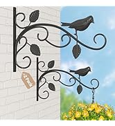iDavosic.ly Plant Hangers Outdoor 2-Pack, 12 Inch Heavy Duty Iron Wall Brackets for Hanging Plant...