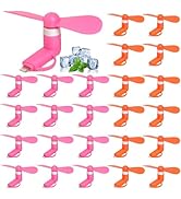 Aeergured Phone Fan 24 Pack, 2-in-1 Portable Mini Cell Phone Fan Compatible for iPhone, iPad, And...