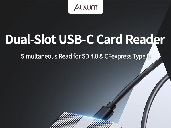 Alxum Dual-Slot USB-C Card Reader