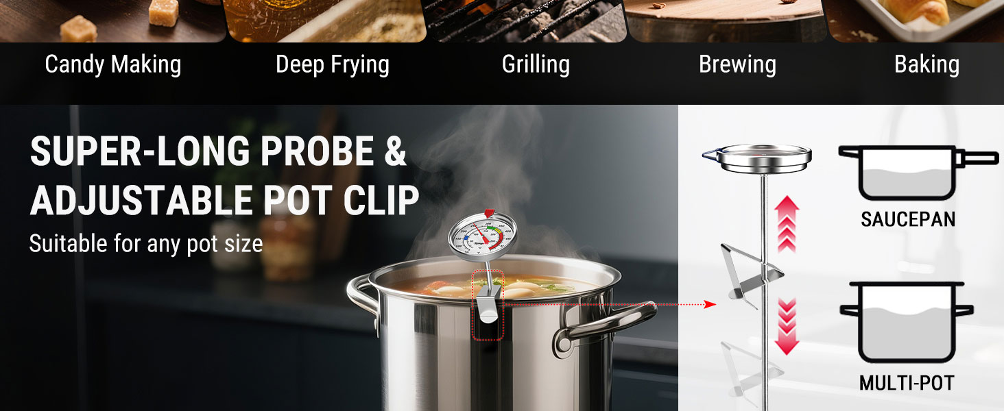 candy thermometer with pot clip