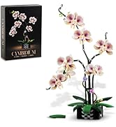 SANGQAOFU Orchid Flower Building Sets with Vase, Artificial Fake Flowers Building Blocks Toys for...