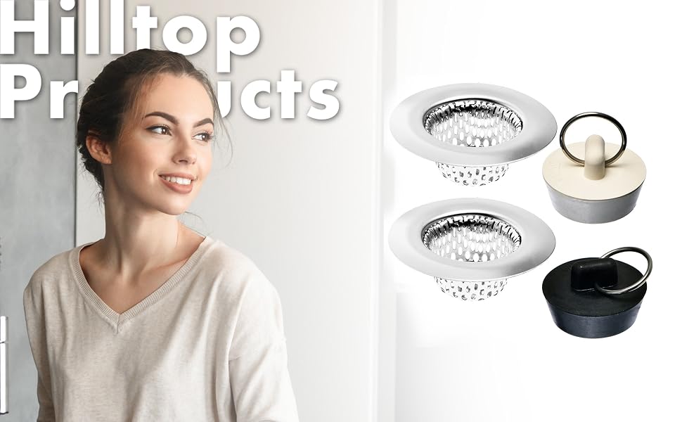 sink drain strainer strain kitchen bathroom bath stainless steel rust proof metal slop sink utility 