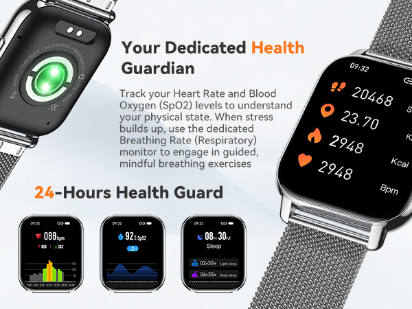 android smart watch; heart rate monitor watch; Blood oxyage watch; Step tracker