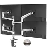 ErgoUnion 4 Monitor Stand for Desk, Quad Monitor Mount for Screens up to 40 Inches within 25 lbs,...