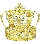 DOERDO Crown Cake Topper Decor Baking Dessert for Wedding Birthday Prince Themed Baby Shower Part...