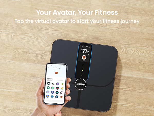 virtual avatar on scale display