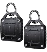 DDJ 2-Pack IPX8 Waterproof for AirTag Holder Case Keychain, Screw Lock - Rugged Case for Apple Ai...