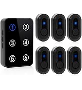 Wireless Caregiver Pager Call Button Nurse Call System 500Ft Range with LED Number Display for El...