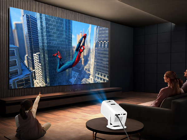 Quick setup portable projector with auto keystone correction