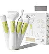 RUIM Women's 4-in-1 Electric Razor – Painless Hair Removal for Face, Bikini &amp; Body | Waterproof C...