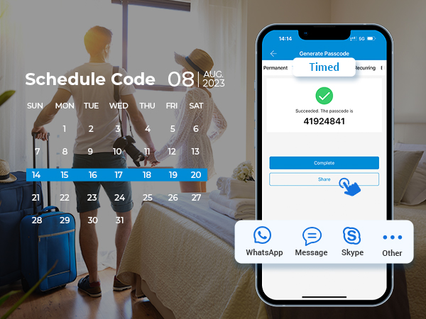 keypad door lock with handle