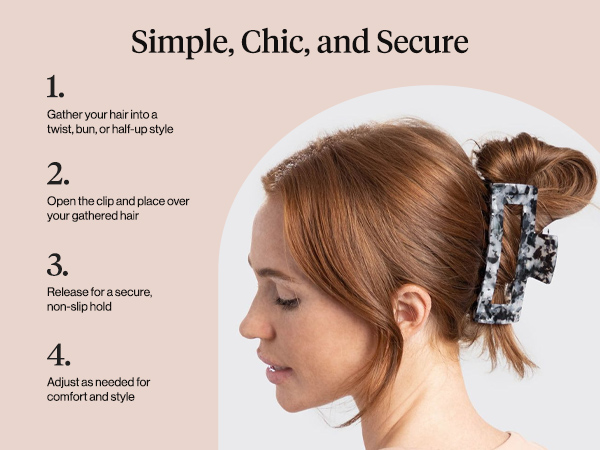 Kitsch Jumbo Hair Clip for Women – Recycled Plastic Hair Claw Clip