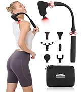 CAREKING Upgraded 2-in-1 Massage Gun with Heat, Pain Relief Deep Tissue Back and Neck Massager wi...