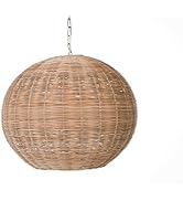 KOUBOO 1050103 Panay Wicker Ball Hanging Ceiling Lamp, One Size, Wheat