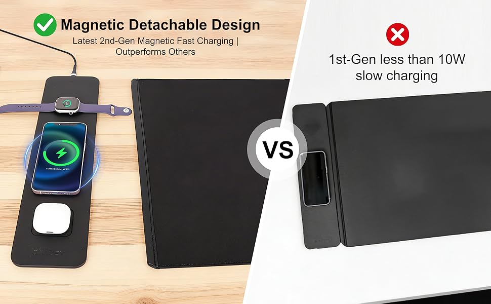 wireless charging desk mat