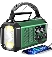 TFTDOUP Emergency Radio Hand Crank Solar, AM/FM/NOAA Weather Radio Built-in 20000mah Battery Powe...