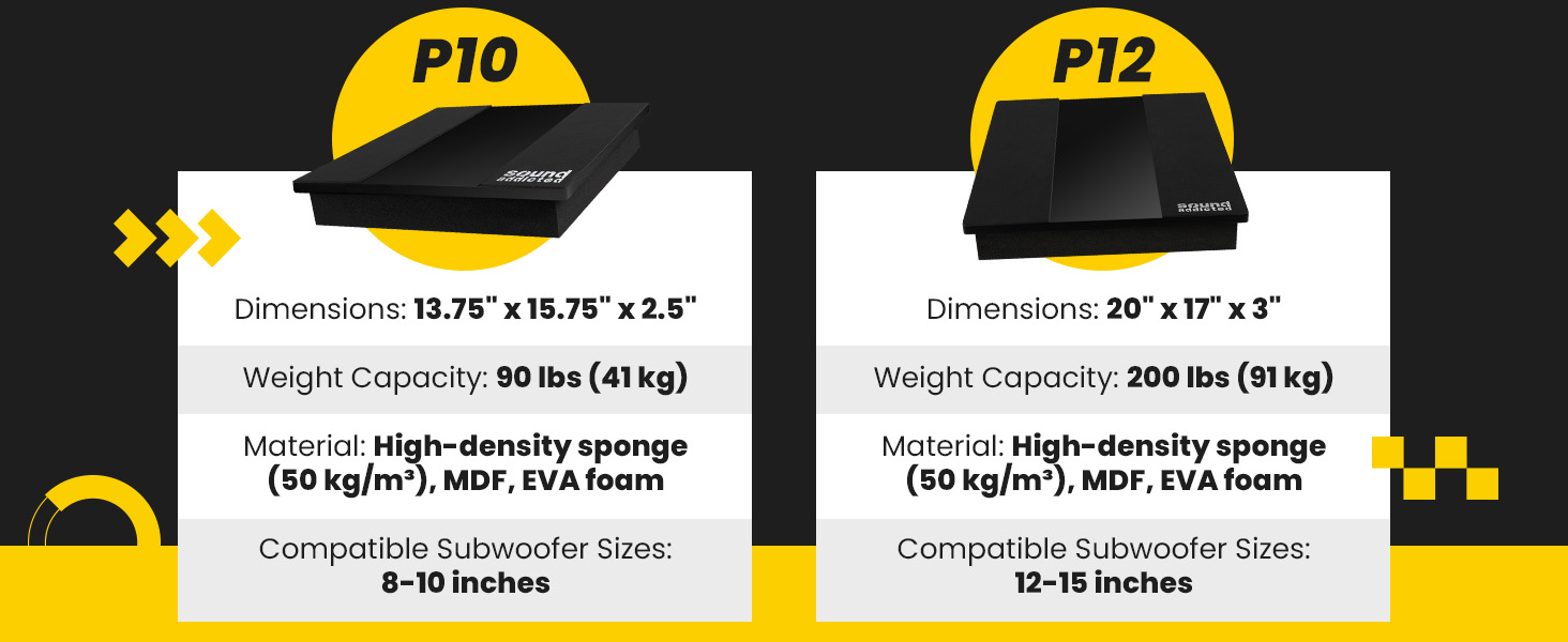 Subwoofer platform - P10, P12